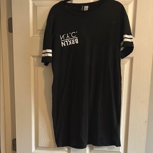Black Graphic T-Shirt Dress
